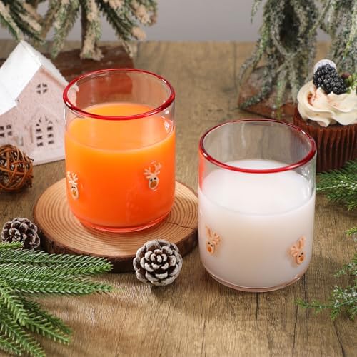 SiliFine 2 PCS Xmas Elk Icon Juice Glasses - Image 5