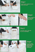 Yellow Rolling Office Paper Organizer, Mobile Book Cart Document Folder File Storage with Pen Holder, Slim Rolling Storage Cart Movable Bookshelf for Office, Dorm, Classroom, Nursery - Image 5