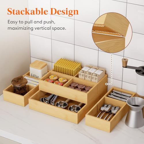 Lifewit Drawer Organizer 15 Pack(33 Grid) with 18 Inserts - Image 3