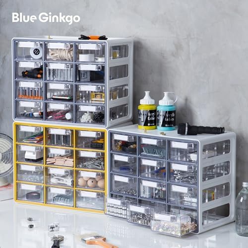 Blue Ginkgo 12-Drawer Storage Cabinet Organizer, Yellow, Made in Korea - Image 7