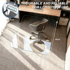Kuyal Chair Mat for Carpet, Heavy Duty Tempered Glass Office Chair Mat - Image 2