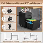 Approgreent 3 Drawer Mobile File Cabinets for Home Office - Image 5