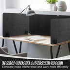 Fabbay 2 Pcs Acoustic Desk Divider Desk Partition for Students 16 x 24 Inch Table Freestanding Privacy Panel Visual Distraction and Noise Reducing for School Classroom Teacher Office (Black Gray) - Image 5