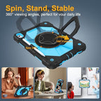 Case for iPad (A16) 11th/10th Generation 11/10.9 Inch 2025/2022, Ubearkk for iPad a16 case with Screen Protector, 360 Degree Rotating Stand Shoulder Strap Pencil Holder,Black Blue - Image 4