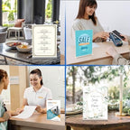 acrylic sign holder 8.5 x 11 Paper Stand 18 Pack Clear Double Side T Shape Acrylic Table Signs for Displaying, Flyer Holder Paper Card Holder for Office Business Store Mall Restaurants - Image 6