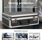 LOCKCURX File Organizer Storage Box, 16.9 x 12.2 x 6.3 Inch Metal Briefcase - Image 5