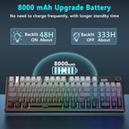 BlueFinger B98Pro Wireless Gaming Mechanical Keyboard with Wrist Rest - Image 3