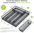 Neudeco Drawer Organizer Set, Black Mesh, 6 Pack - Image 3
