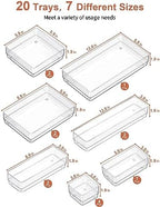 SMARTAKE 20-Piece Drawer Organizer with Non-Slip Silicone Pads, 7-Size - Image 2
