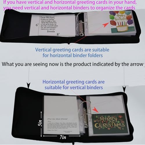 Greeting Card Organizer & Storage,Christmas Card Book,120 Sleeve - Image 2