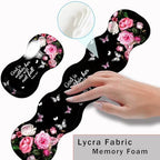 Keyboard Wrist Rest and Mouse Pad with Wrist Support Set Ergonomic Coaster,Memory Foam,Easy Typing Pain Relief,Large XL Desk Mat 31.5"x 11.8",Floral Bible - Image 5