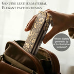 Gexmil Genuine Leather Pen Case, Hand-made Stationery Bag for Work Office - Image 3