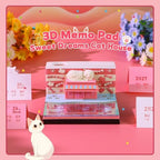 3D Calendar 2027,Time Piece Calendar 2027 With LED Lights,3D Art Calendar Memo Pad,Cat Home Desktop Decoration,Tear-Away 3D Paper Art Notepad,Christmas Gift,New Year Gift (Sweet-Dream Cat Home) - Image 2