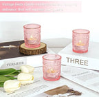 48 Pcs Pink Glass Votive Candle Holders, Tealight Candle Holders for Table Centerpieces, Vintage Candle Holder Bulk, Boho Wedding, Valentine's Day Table Decor (Pink) - Image 4