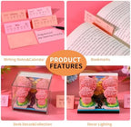 3D Memo Pad, 3D Calendar 2027, Time Piece Calendar, Tear-Off Calendars 2027, 3D Paper Carving Art Memo Pad, Art Carving Sticky Notes for Office Home Gifts Ornaments (Peach Forest) - Image 5