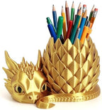 3D Printed Dragon Pencil Holder for Desk, Removable Dragon Egg Pen Holder, Cute Pencil Cup Desk Organizer for Pens, Pencils, Paper Clips, Makeup Brushes, Fantasy Desk Decor Gift for Kids by LehuoMaker3DPrintedStudio