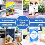 Acrylic Sign Holder 8.5 x 11,10 Pack Clear Sign Holder Double Sided Table Menu Vertical Desktop Display Stand Paper Flyer Holder Tabletop Sign Holder Suitable for Restaurants, Office, Store, Hotels - Image 7