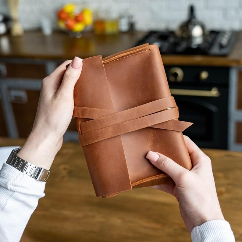 Leather Cord Organizer Roll – Genuine Leather Cable Organizer for Chargers, Earbuds & Tech Accessories, Handmade Travel Cord Storage Case, Portable Leather Tech Roll, Warm Brown - Image 3