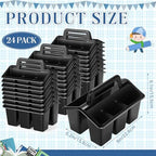 GlikCeil 24 Pcs Classroom Caddy Storage Basket with Handle,Black - Image 3
