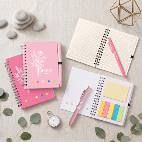 Sprial Notebooks with Pens Bulk, 48 Pack, 5.5 x 4.7 Inch, Pink - Image 2
