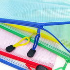 20pcs Mesh Zipper Pouch Bags, Multipurpose Waterproof Organization Storage Bag for Office School Home Travel (A3 Size 16.9''x12'', Multicolored) - Image 4