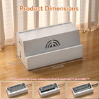 Bamboo Cable Management Box, White, 31X14X15.5CM - Image 7