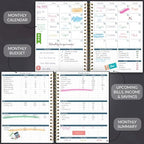 GoGirl Budget Planner & Monthly Bill Organizer with Pockets, Black - Image 3