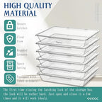Tinlade 24 Pcs Classroom Paper Storage Bins with Lids, Clear, 13x10in - Image 3