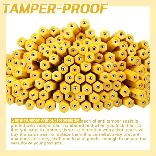 Nuogo 200 Pcs Yellow Steel Security Cable Seals - Image 4