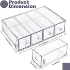 12-Drawer Desk Organizer, 3-Pack Stackable Desktop Storage Box - Image 3
