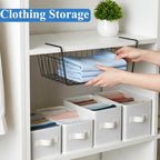 6 Pcs Under Shelf Basket, Slide in Wire Hanging Storage Baskets - Image 6