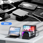 60W Charging Station for Multiple Devices, 10-Port USB Fast Charger - Image 4