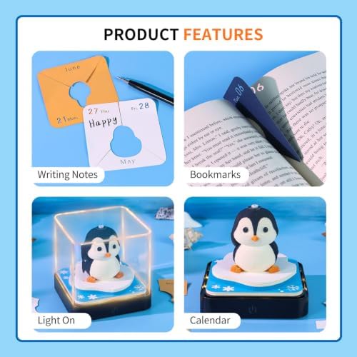 3D Calendar 2027 Time Piece Calendar 3D Memo Pad Penguin Art Notepad,Christmas,New Year Gift(Penguin) - Image 4
