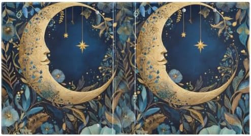 ALAZA Moon Flower Witchy 3 Ring Binder 1.5 Inch Three Ring Office Binders w/clipboard & 3 Pockets, Hold 200 Sheets, 2 pcs - Image 2