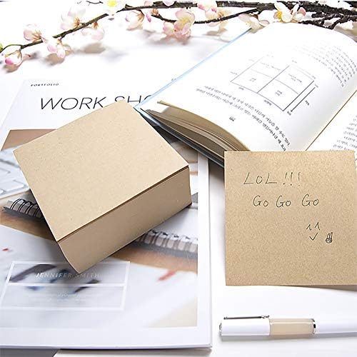 VANRA Note Cube 4 x 4 Inch (Not Sticky) Memo Cube Refill (No Holder) Tear-Off Pages (Not Loose) Blank Scratch Pads, 400-Sheets/Cube (Kraft Brown) (Pack of 3) - Image 5