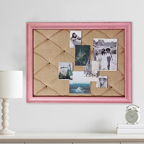 SOFE Pink Bulletin Board Fabric Pin Board, 21"×27" Vision Board, Wood Frame - Image 4
