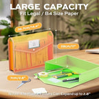 Deli 10 Pack Plastic Expanding File Folder, Colorful File Folder Organizer - Image 2