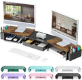 gianotter Dual Monitor Stand Riser With Drawer and 2 Pen Holders by gianotter