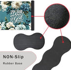 Keyboard Wrist Rest and Mouse Pad with Wrist Support Set Ergonomic Coaster,Memory Foam,Easy Typing Pain Relief,Large XL Desk Mat 31.5"x 11.8",Be Still Floral Bible Verse - Image 3