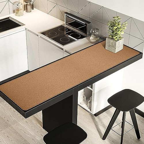 MAIDERN 63”x 15.7” Leather Desk Pad XXL, Large Desk Mat, Cork & Leather Large Mouse pad for Desk, Waterproof Computer Desk Pad for Gaming Home Office (Black) … - Image 5