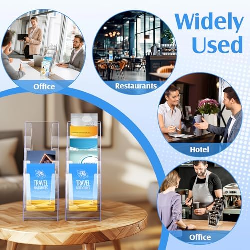 Dunzoom 3 Pcs 5 Tier Pamphlet Display Stand 4.2"x11.3" - Image 7