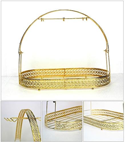 Mug Holder Coffee Cup Rack Stand - Wrought Iron Mug Rack Tea Set Organizer - Image 2