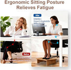 Solid Wood Under Desk Footrest Foot Rest for Under DEST at Work Ergonomic Foot Stool Improves Posture and Circulation, Chair Footrest for Leg Rests 350lbs Capacity for Home Office - Image 5