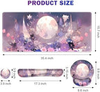 Large Desk Mat, Gaming Mouse Pad Desk Pad, Mousepad + Keyboard Wrist Rest - Image 2