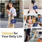 Case for iPad (A16) 11th/10th Generation 11/10.9 Inch 2025/2022, Ubearkk for iPad a16 case with Screen Protector, 360 Degree Rotating Stand Shoulder Strap Pencil Holder,Navy Black - Image 6