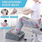 Under Desk Foot Rest, ROYALAY Ergonomic Office Footrest with 3 Adjustable Heights, High-Density Memory Foam Leg Rest for Home, Travel, Airplane with Washable Cover - Image 4