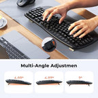 MEETION Wave Ergonomic Keyboard and Mouse Combo with Wrist Rest, Black - Image 4
