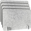 Fabbay 4 Pcs Acoustic Desk Divider Desk Partition for Students 16 x 24 Inch Table Freestanding Privacy Panel Visual Distraction and Noise Reducing for School Classroom Teacher Office (Silver Gray) by Fabbay