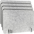 Fabbay 4 Pcs Acoustic Desk Divider Desk Partition for Students 16 x 24 Inch Table Freestanding Privacy Panel Visual Distraction and Noise Reducing for School Classroom Teacher Office (Silver Gray) by Fabbay