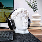 Michelangelo's David Headphone Stand - Universal Headset Holder - David Bust Sculpture - Gaming Desk Accessory - Holds Most Types of Headphones (Marble) - Image 7